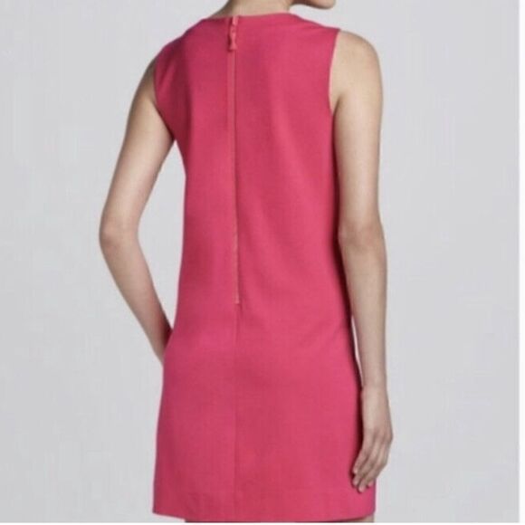 Kate Spade Bright Pink Keri Ponte Stretch Knit Sleeveless Shift Dress - Size 4 - Picture 3 of 12